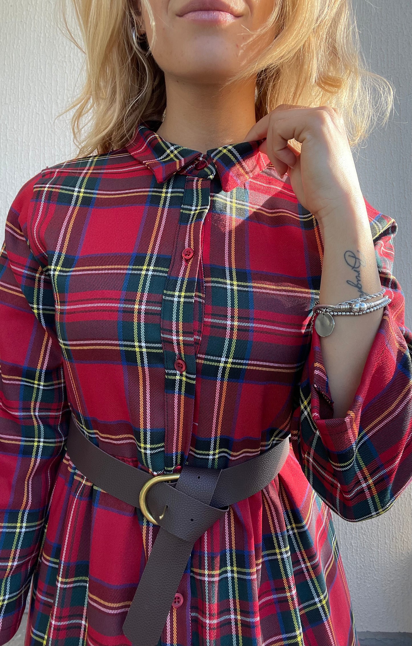 ABITO LUNGO TARTAN