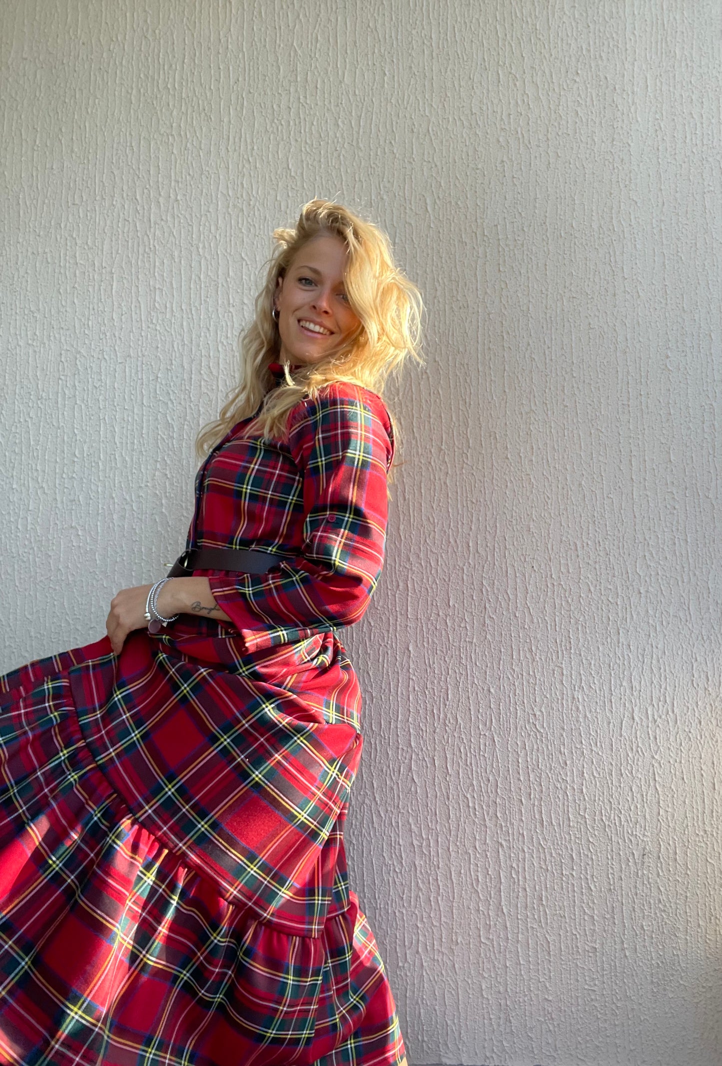 ABITO LUNGO TARTAN
