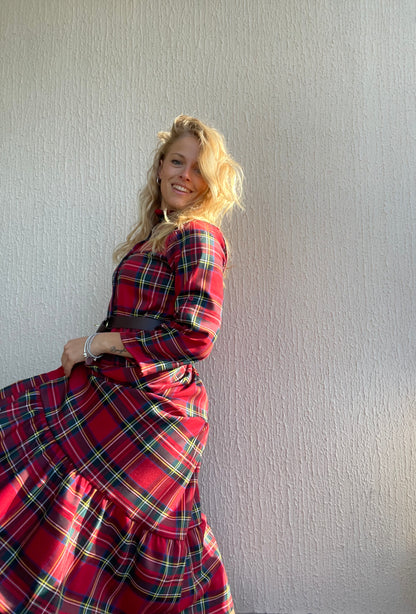 ABITO LUNGO TARTAN