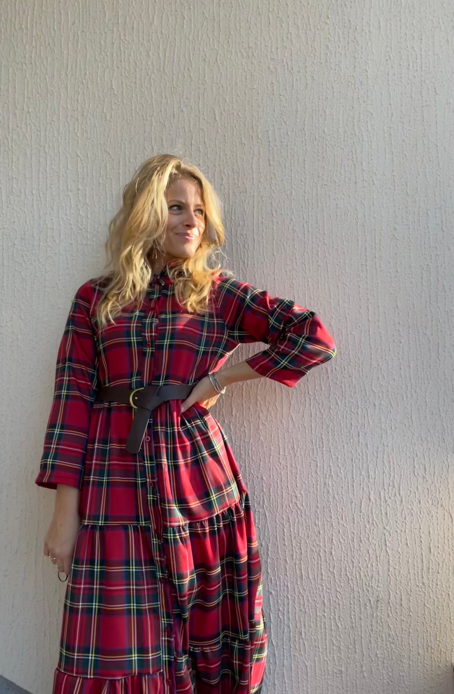 ABITO LUNGO TARTAN