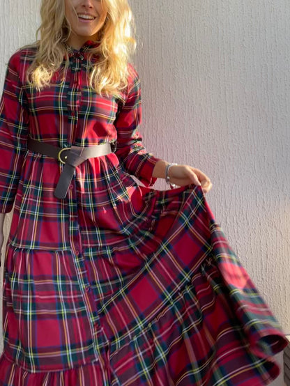 ABITO LUNGO TARTAN