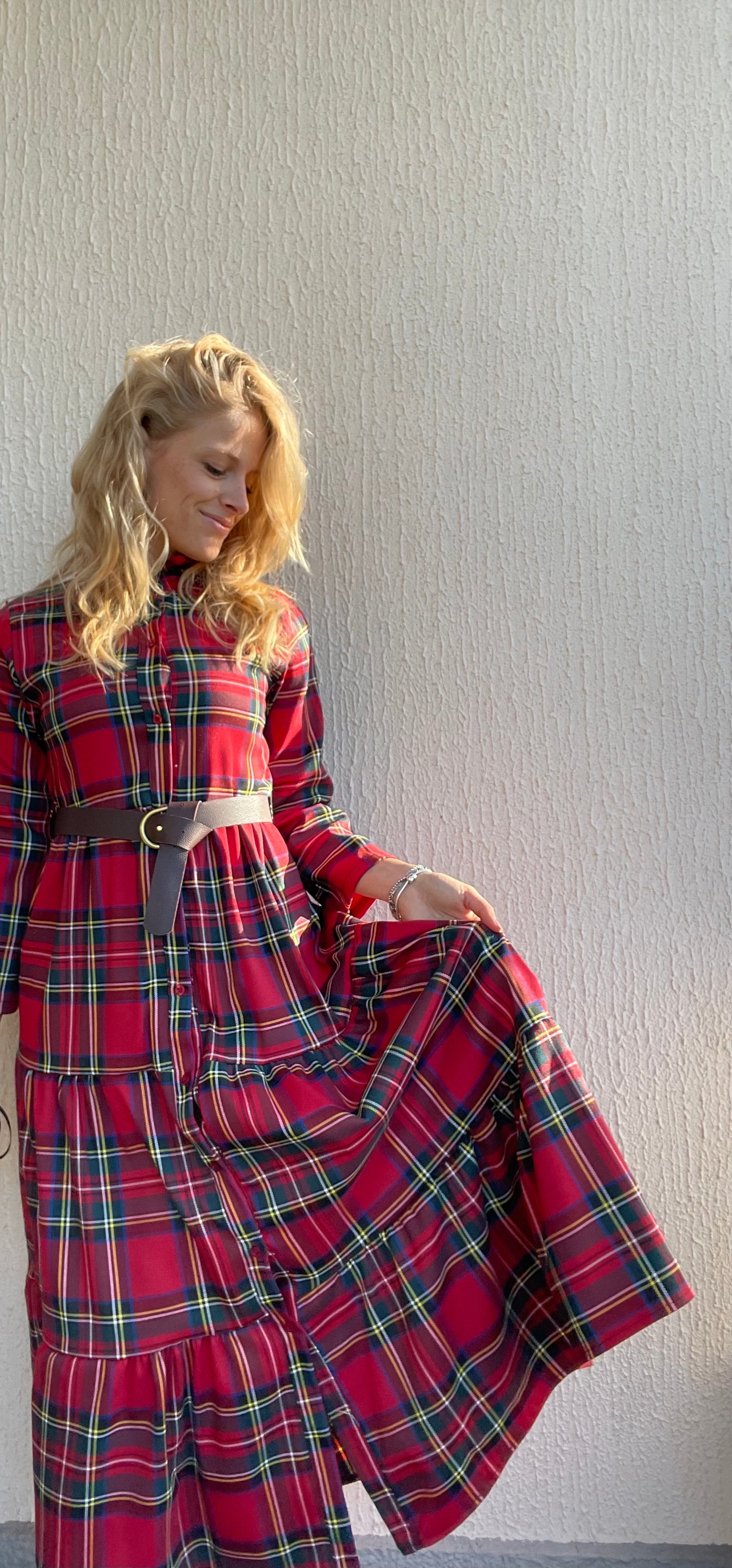 ABITO LUNGO TARTAN