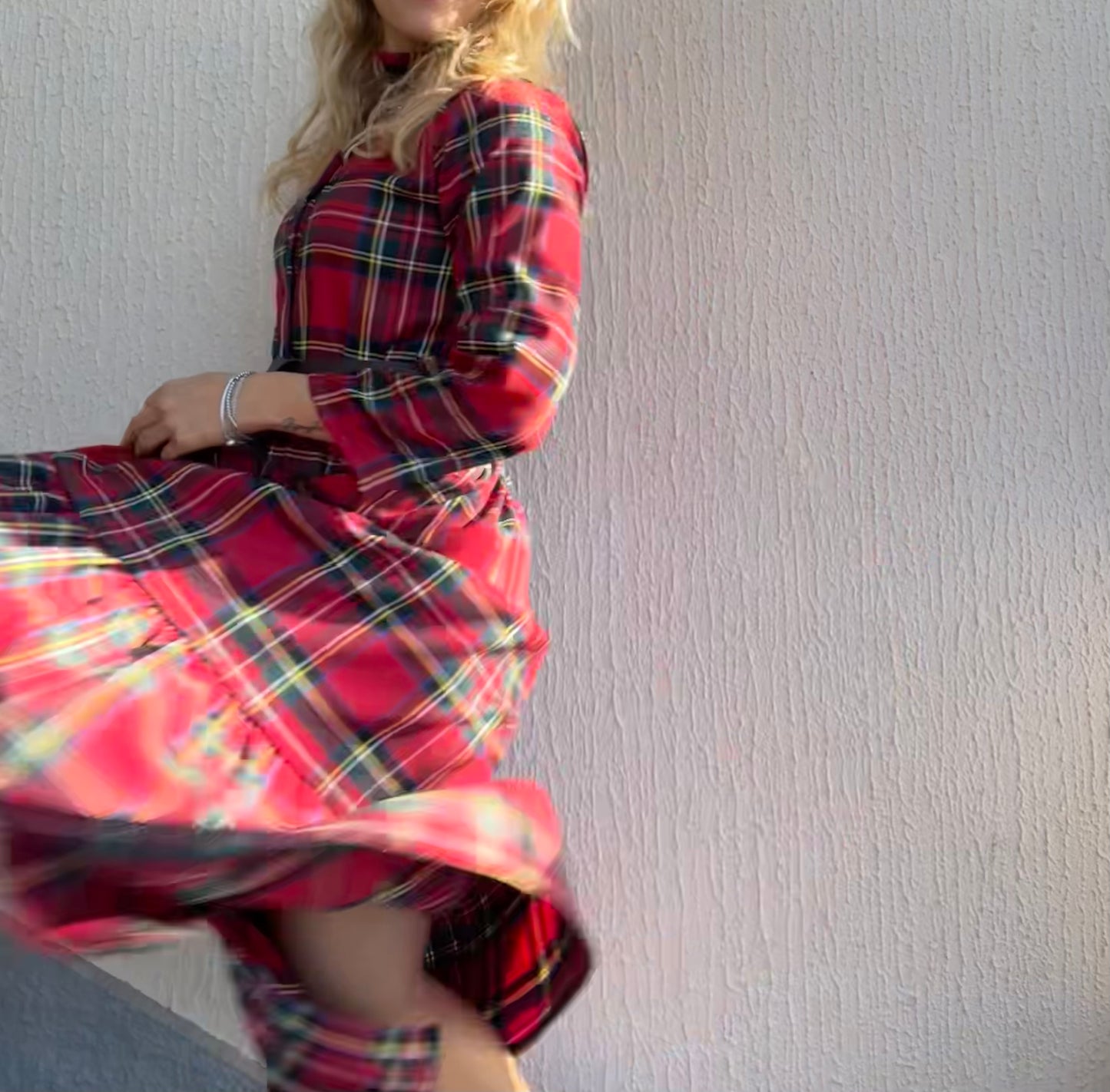 ABITO LUNGO TARTAN